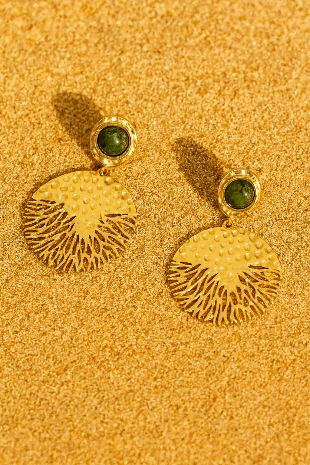 Boucles d’oreilles Racines d’Émeraude