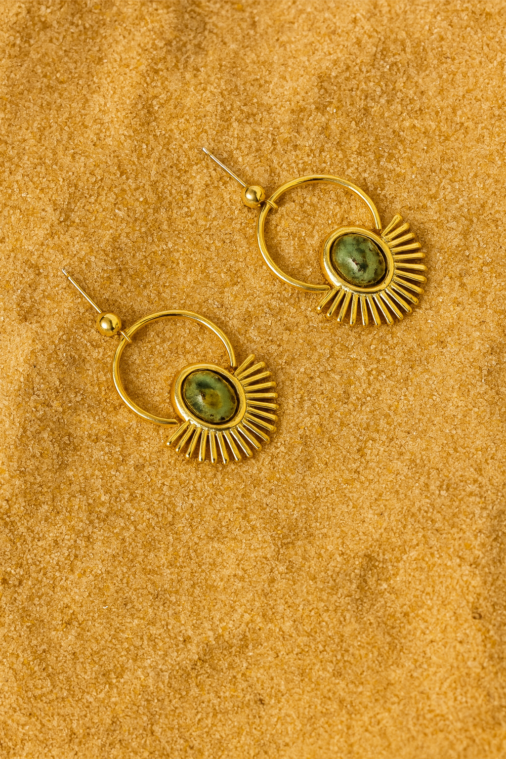Boucles d’oreilles Orbes Émeraude