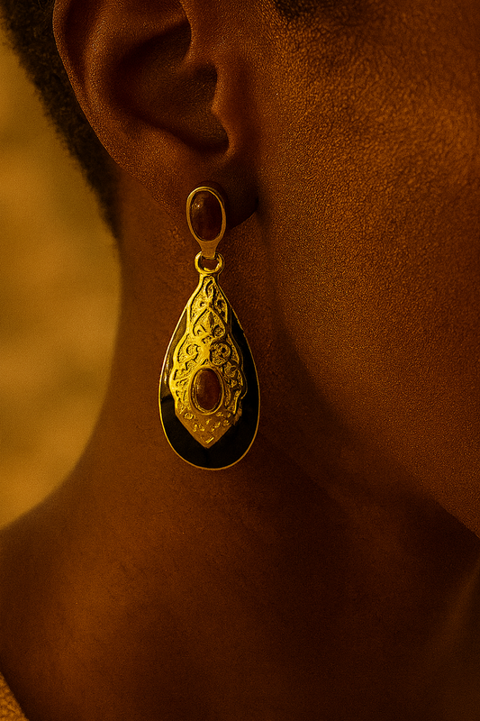 Boucles d’oreilles Clé des Profondeurs – Onyx Noir & Œil de Tigre