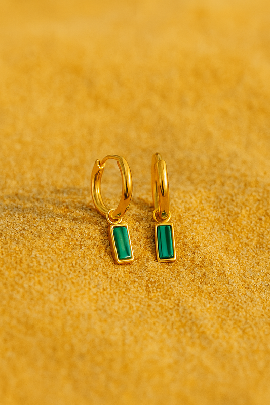 Boucles d’oreilles Temple d’Émeraude
