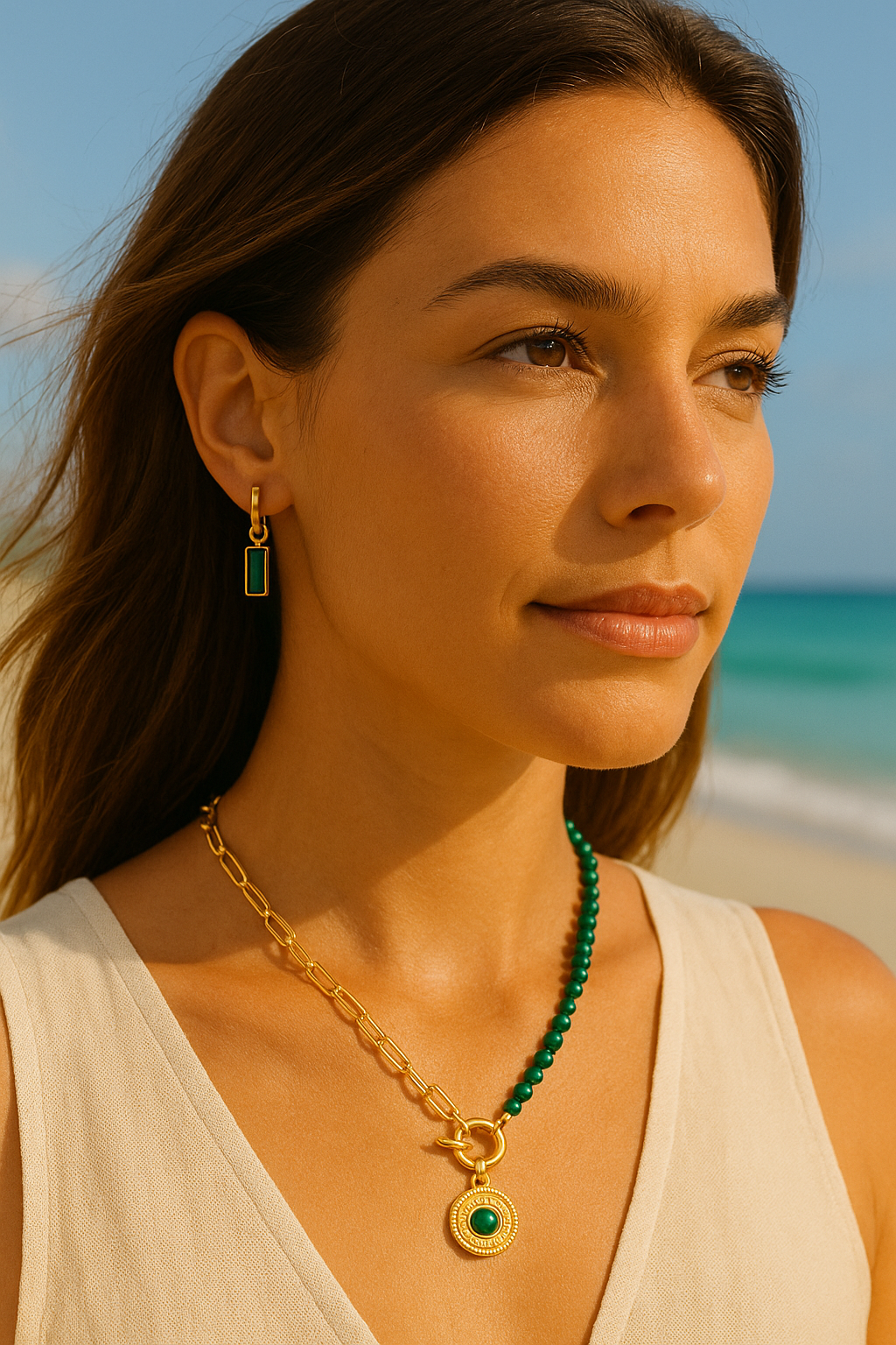 The Temple d’Émeraude Earrings